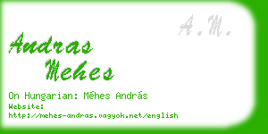 andras mehes business card