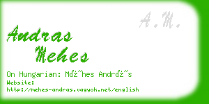 andras mehes business card